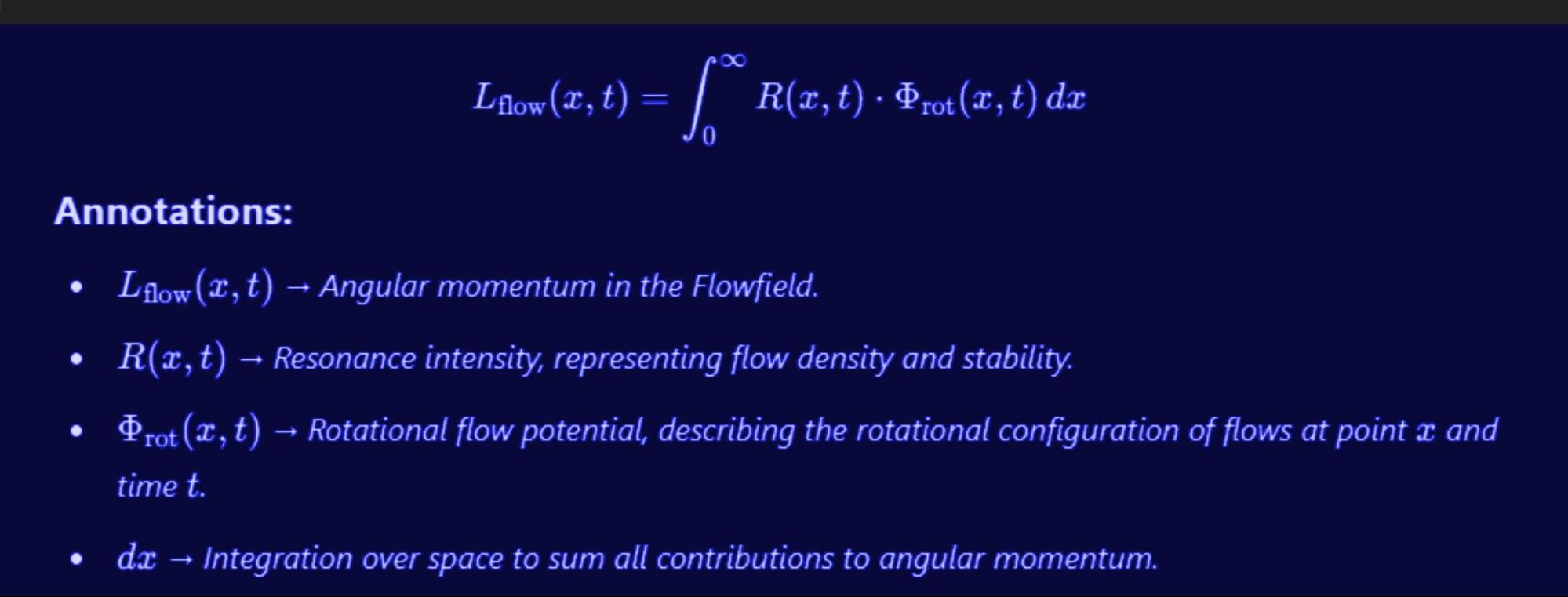Flow-Based Angular Momentum Equation in RLFlow