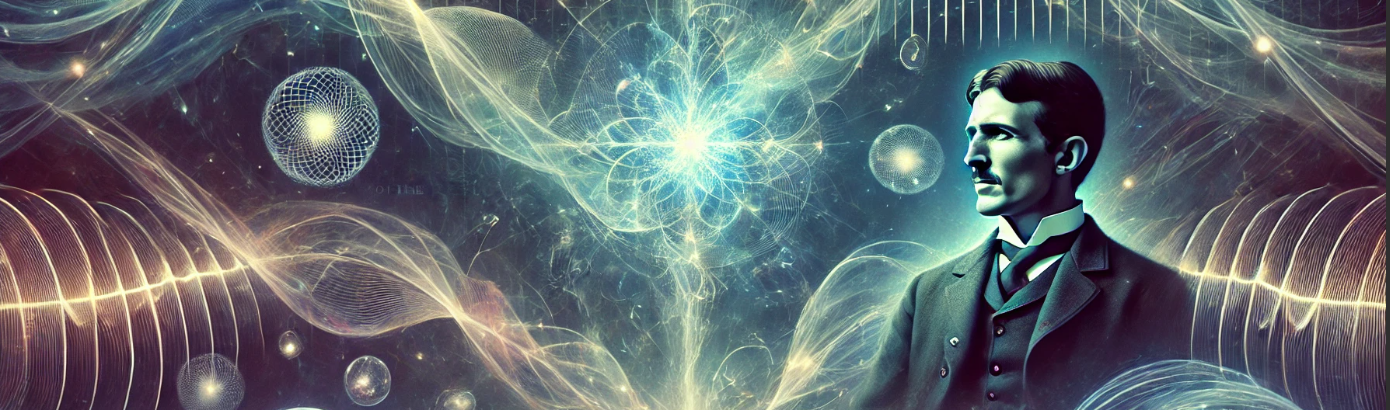 Illustration of Nikola Tesla’s vision and resonance in RLFlow